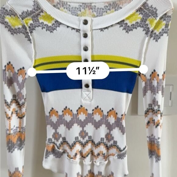 Free People Movement Rally Printed Layer In Fairisle Combo S NWOT - Picture 10 of 14